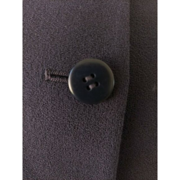 ARMANI COLLEZIONI Women's Navy Blue Textured Blazer Jacket Size 8 Made In Italy - Picture 8 of 12